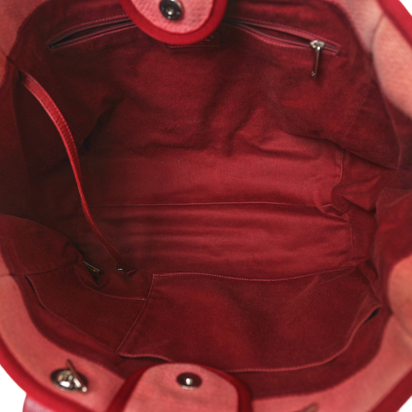 Canvas Medium Deauville Tote Red