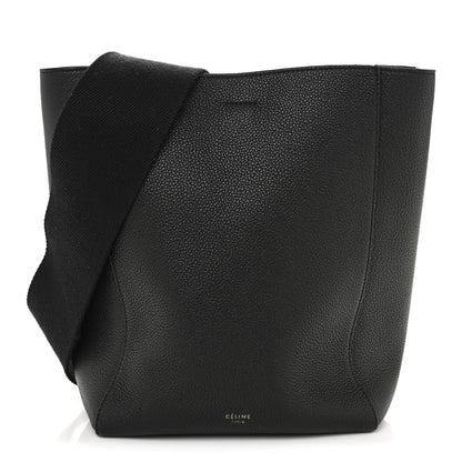 Celine Soft Grained Calfskin Small Sangle Bucket Bag Black 1 of 10