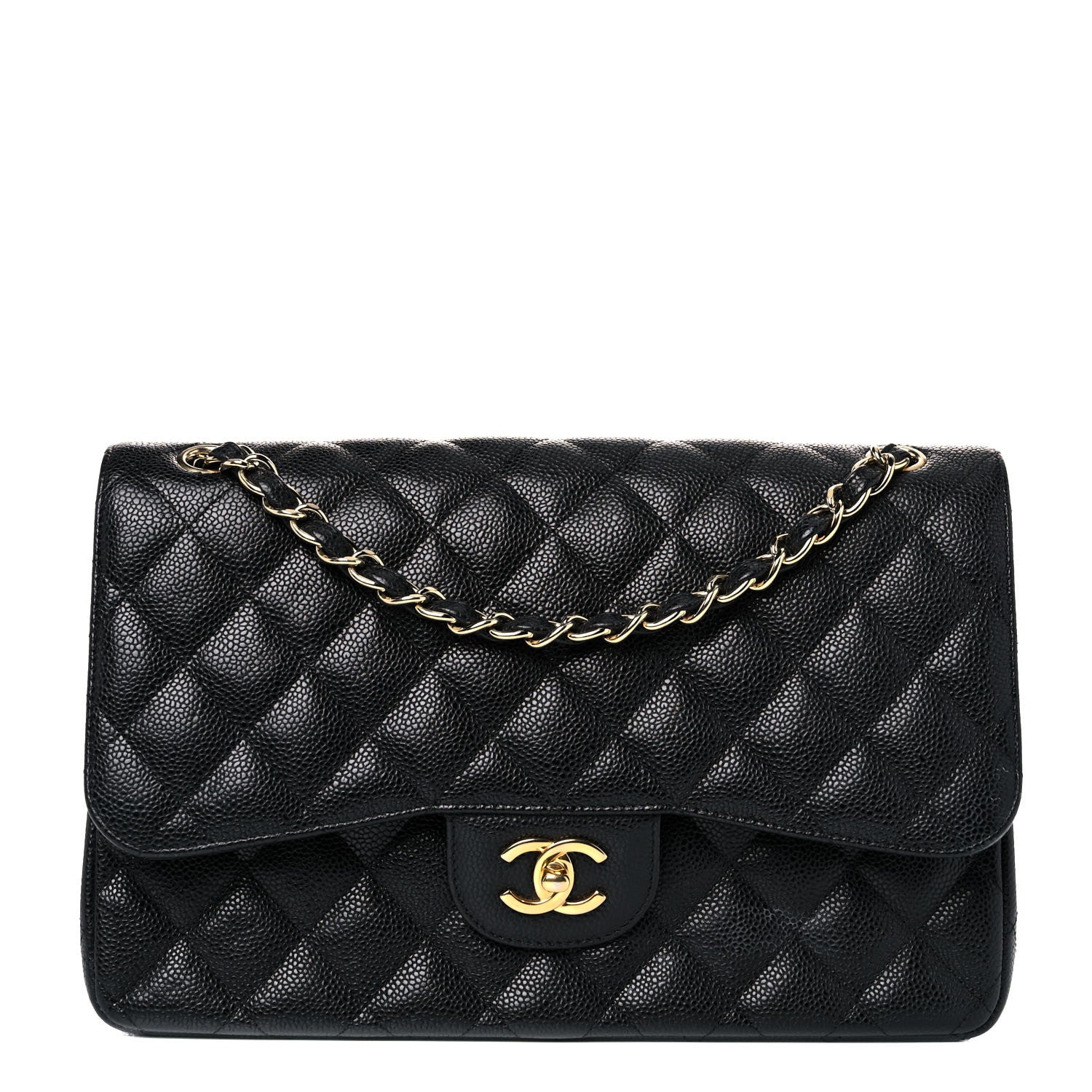 Chanel Caviar Quilted Jumbo Double Flap Black 1 of 16