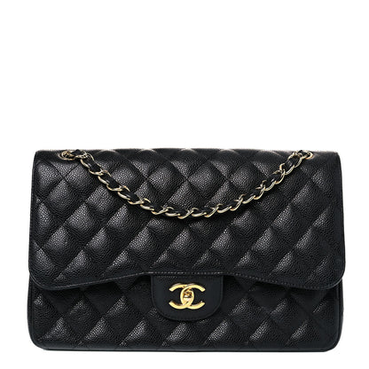 Chanel Caviar Quilted Jumbo Double Flap Black 1 of 16