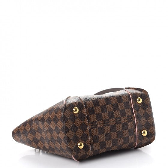 Damier Ebene Caissa Tote PM Rose Ballerine