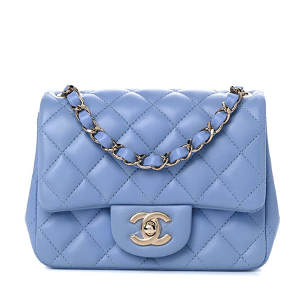 Chanel Lambskin Quilted Mini Square Flap Blue 1 of 11
