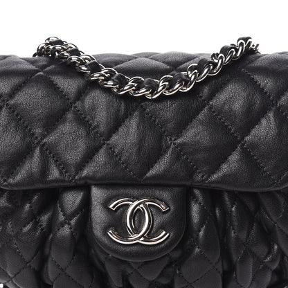 Chanel Washed Lambskin Quilted Mini Chain Around Messenger Black 10 of 11