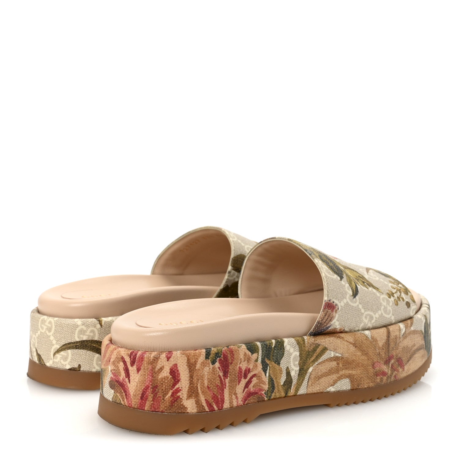 Gucci GG Supreme Monogram Water Flora Angelina Platform Slide