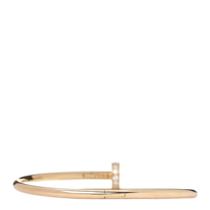 Cartier 18K Yellow Gold Diamond Juste Un Clou Bracelet 19 2 of 4