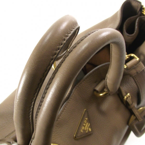 Leather Satchel Visone