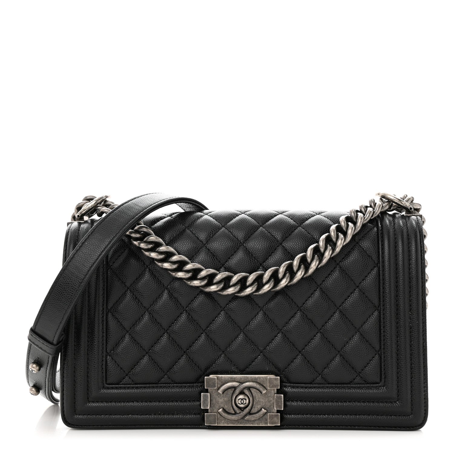 Chanel Caviar Quilted Medium Boy Flap Black 1 of 11