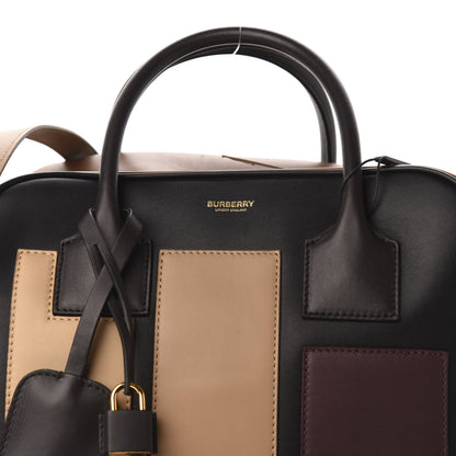 Burberry Smooth Calfskin Paneled Medium Cube Bowling Bag Black 11 of 11