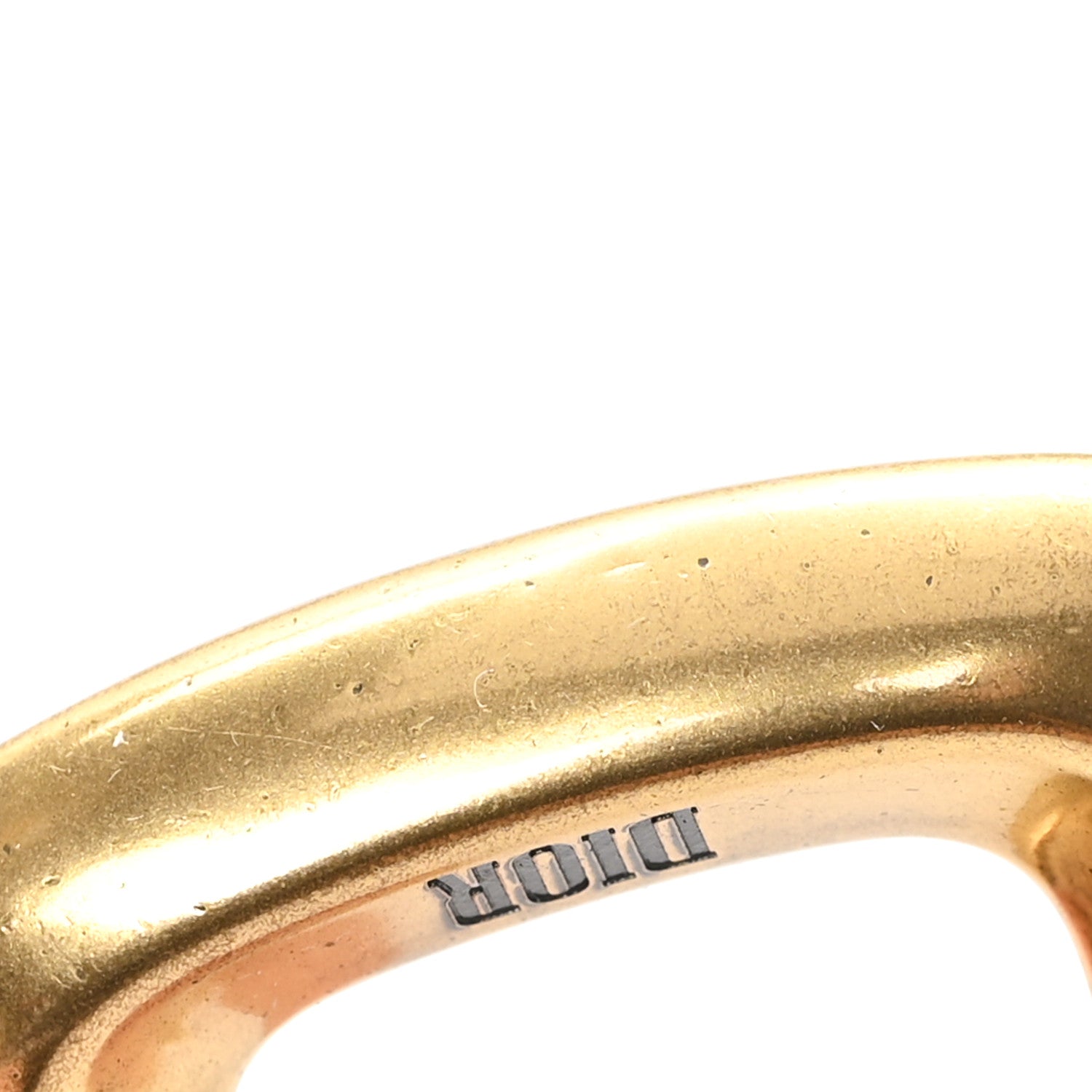 Christian Dior Metal DIOR Hoop Earrings Gold 4 of 4