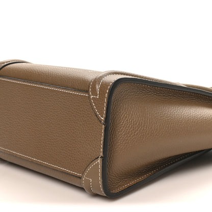 Celine Drummed Calfskin Nano Luggage Souris 9 of 9