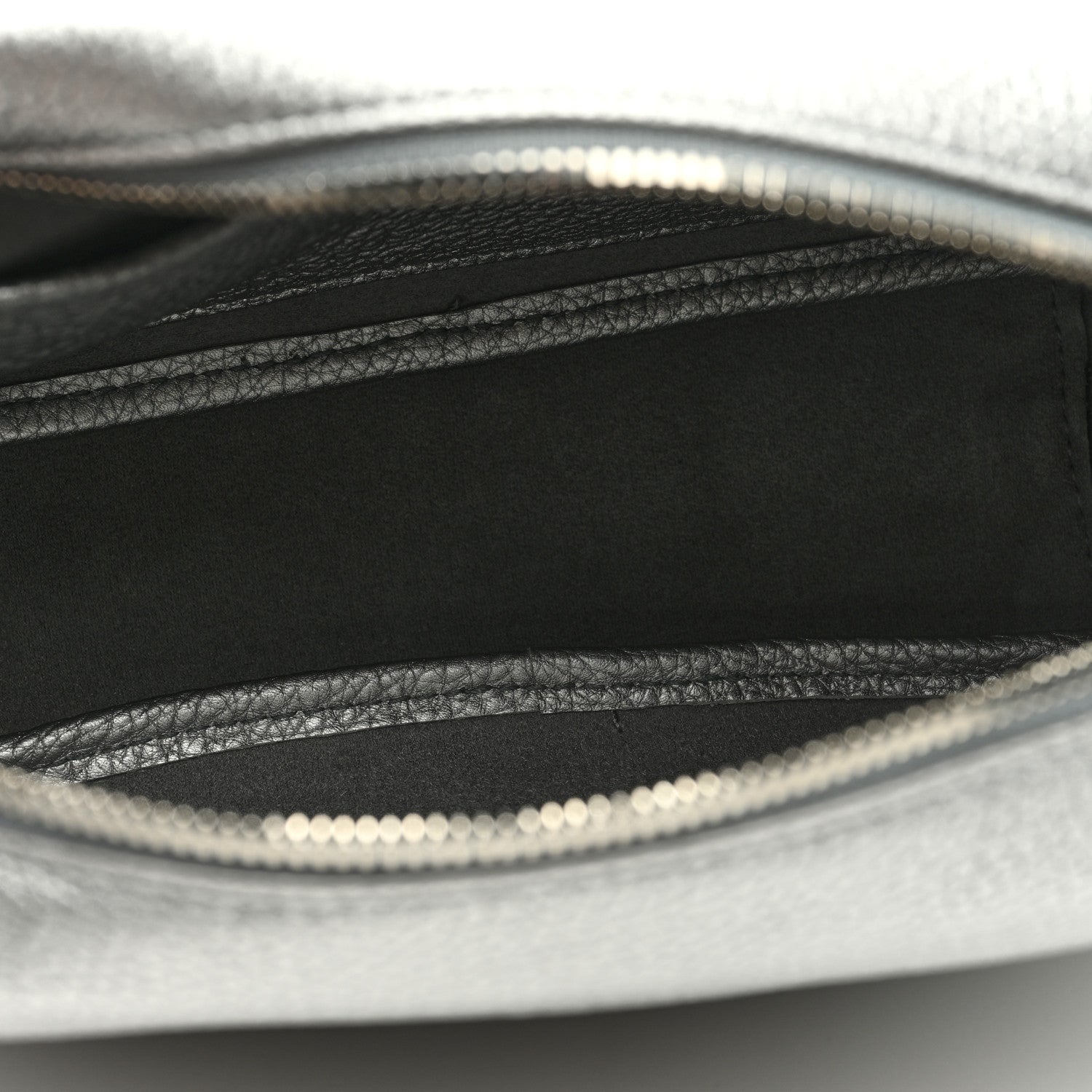 Balenciaga Metallic Grained Calfskin Logo M Everyday Camera Bag Silver 5 of 8