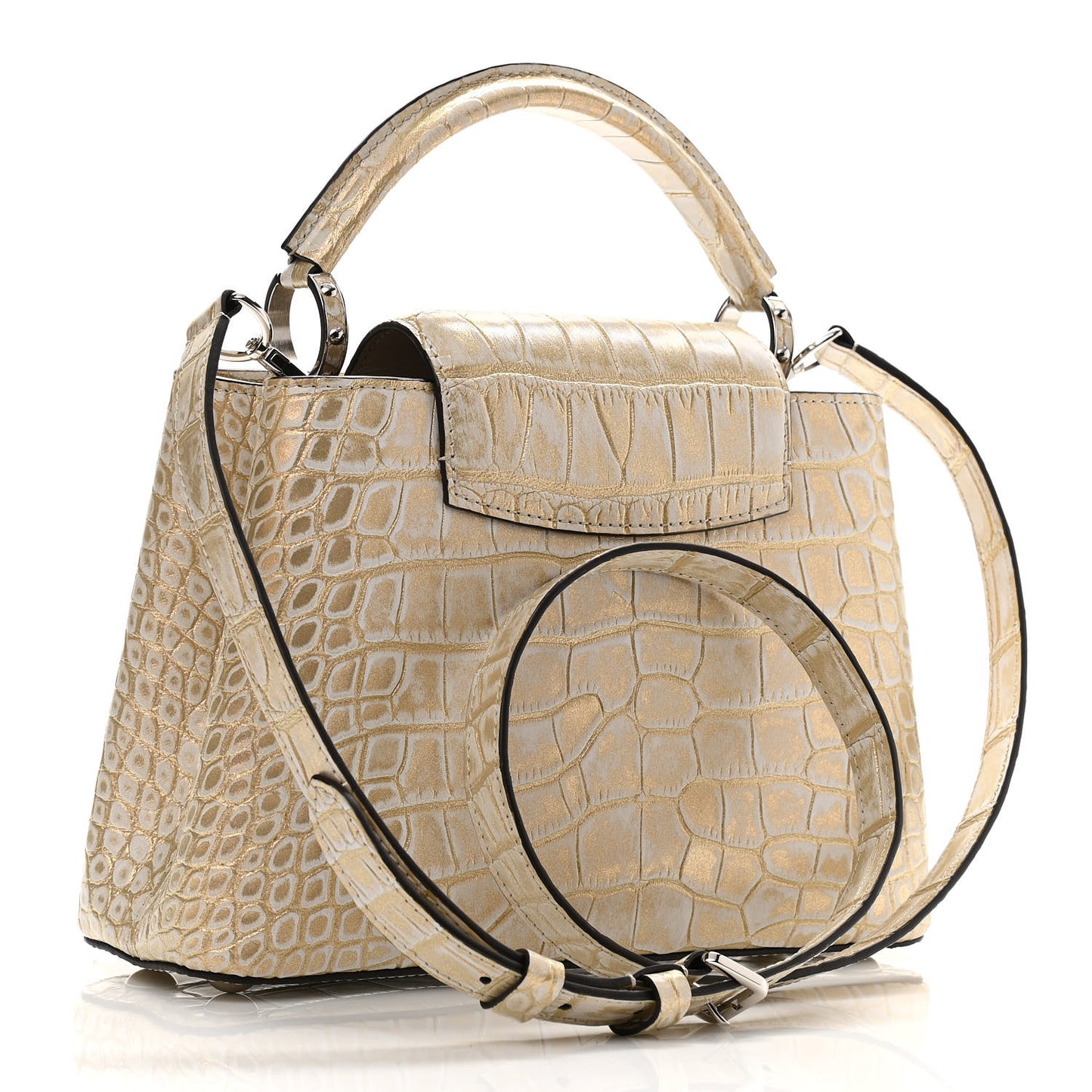 Alligator Capucines BB Mordore Gold