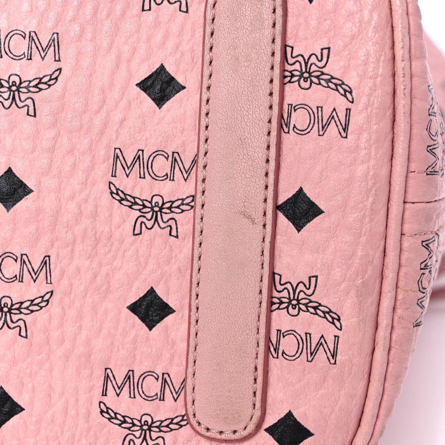 MCM Visetos Medium Liz Reversible Shopper Tote Soft Pink 10 of 18