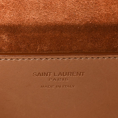 Saint Laurent Calfskin Monogram Take Away Box Dusty Vintage Brown Gold 6 of 9