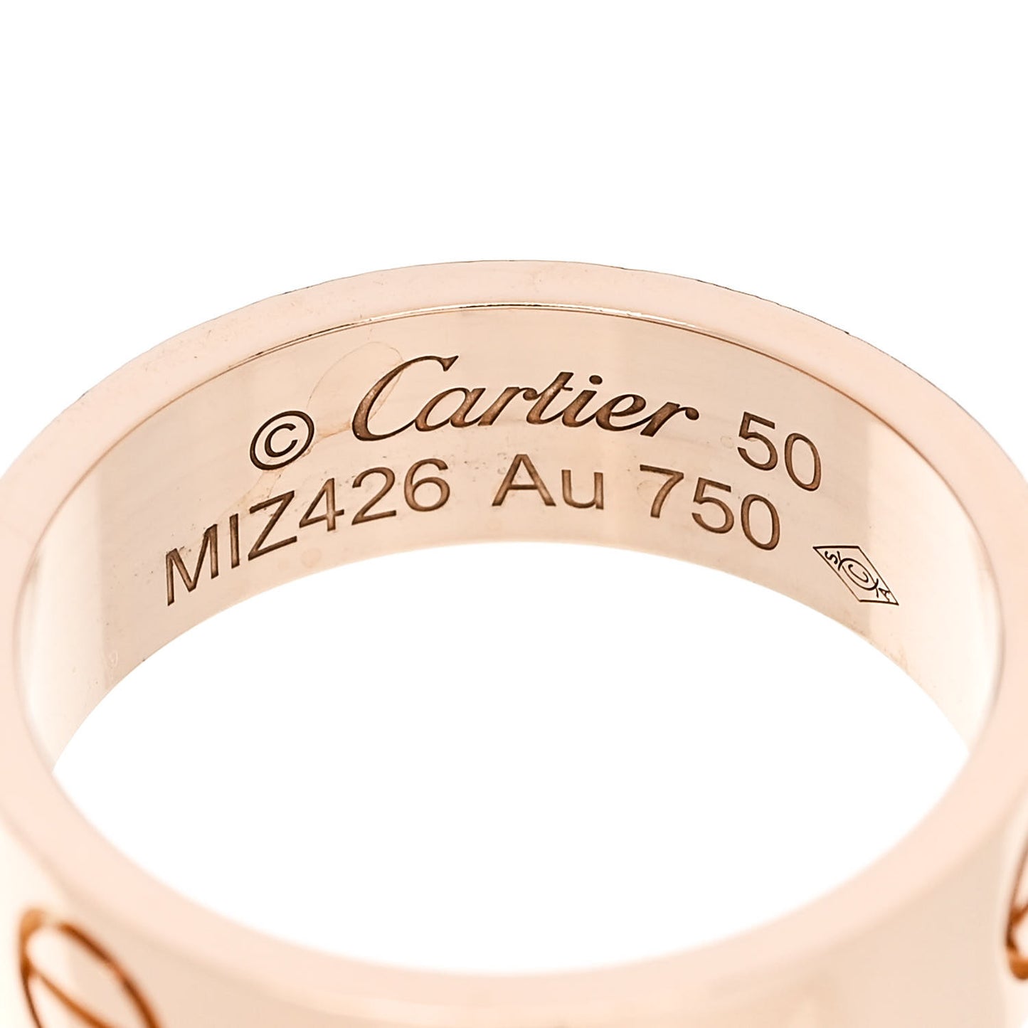 18K Pink Gold 5.5mm LOVE Ring 50 5.25