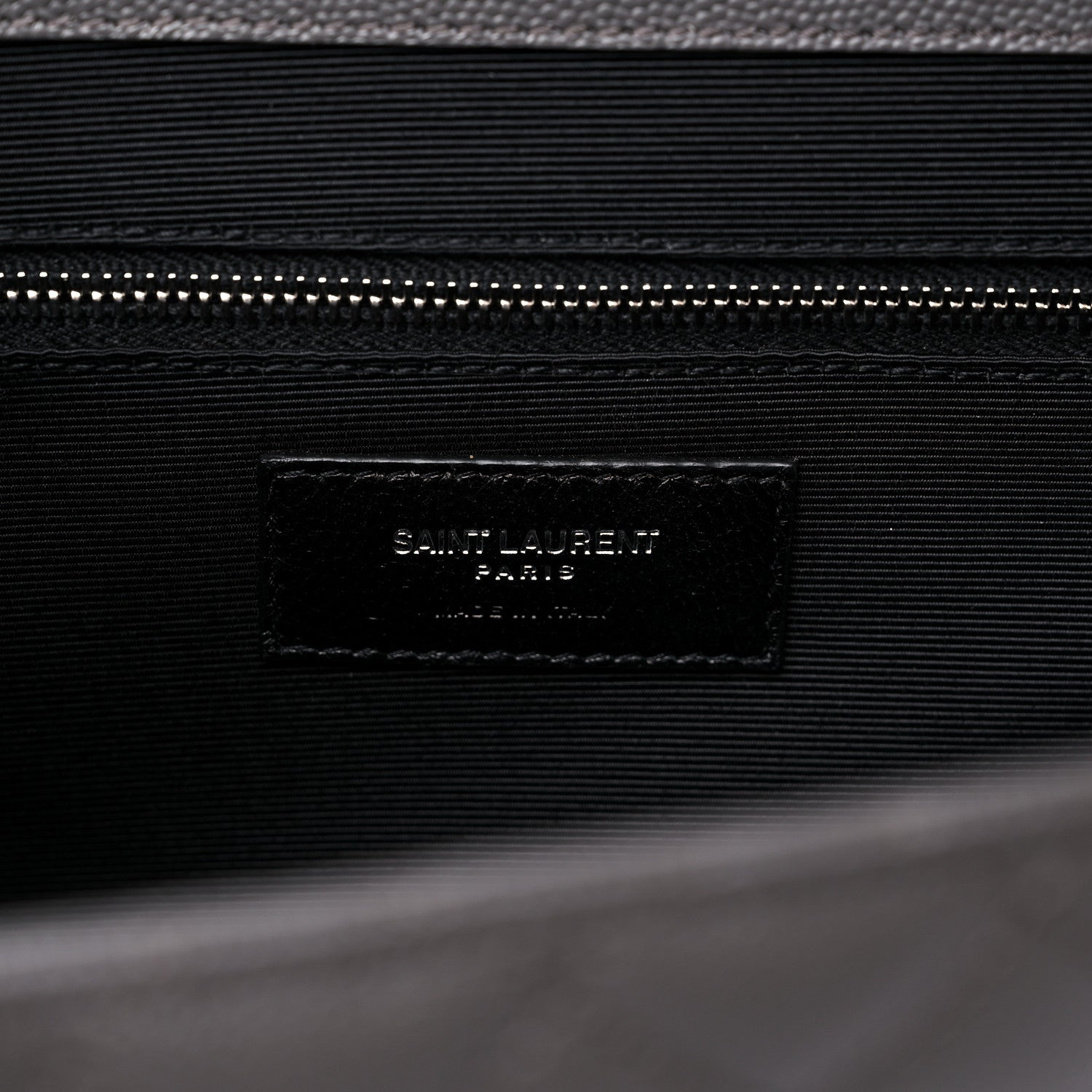 Saint Laurent Grain De Poudre Textured Mixed Matelasse Large Triquilt Monogram Satchel Earth 6 of 13
