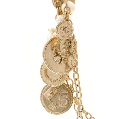 Chanel CC Medallion 100 Anniversary Chain Necklace Gold 4 of 6