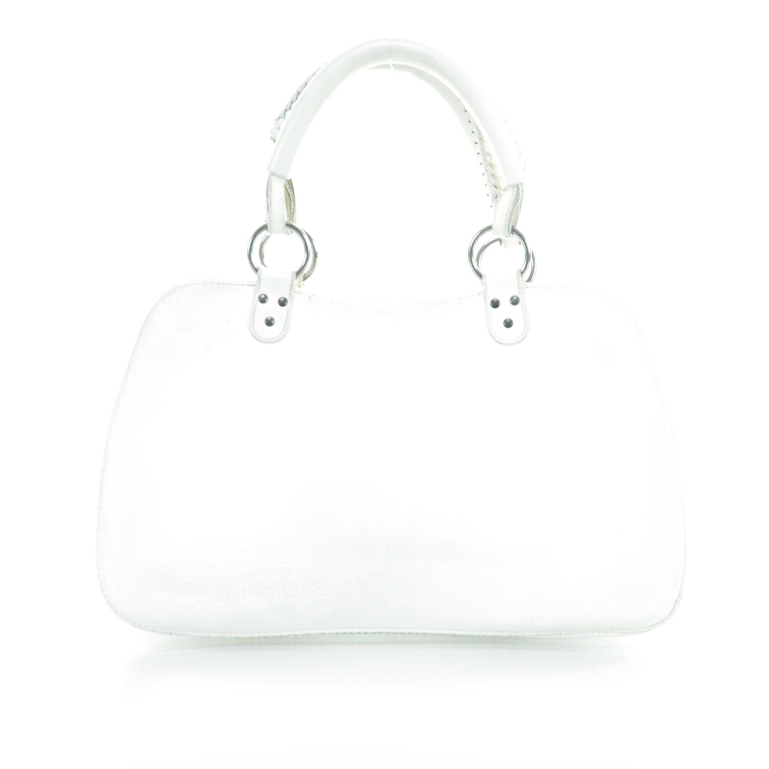Christian Dior Leather Whipstitch Gaucho White 4 of 10