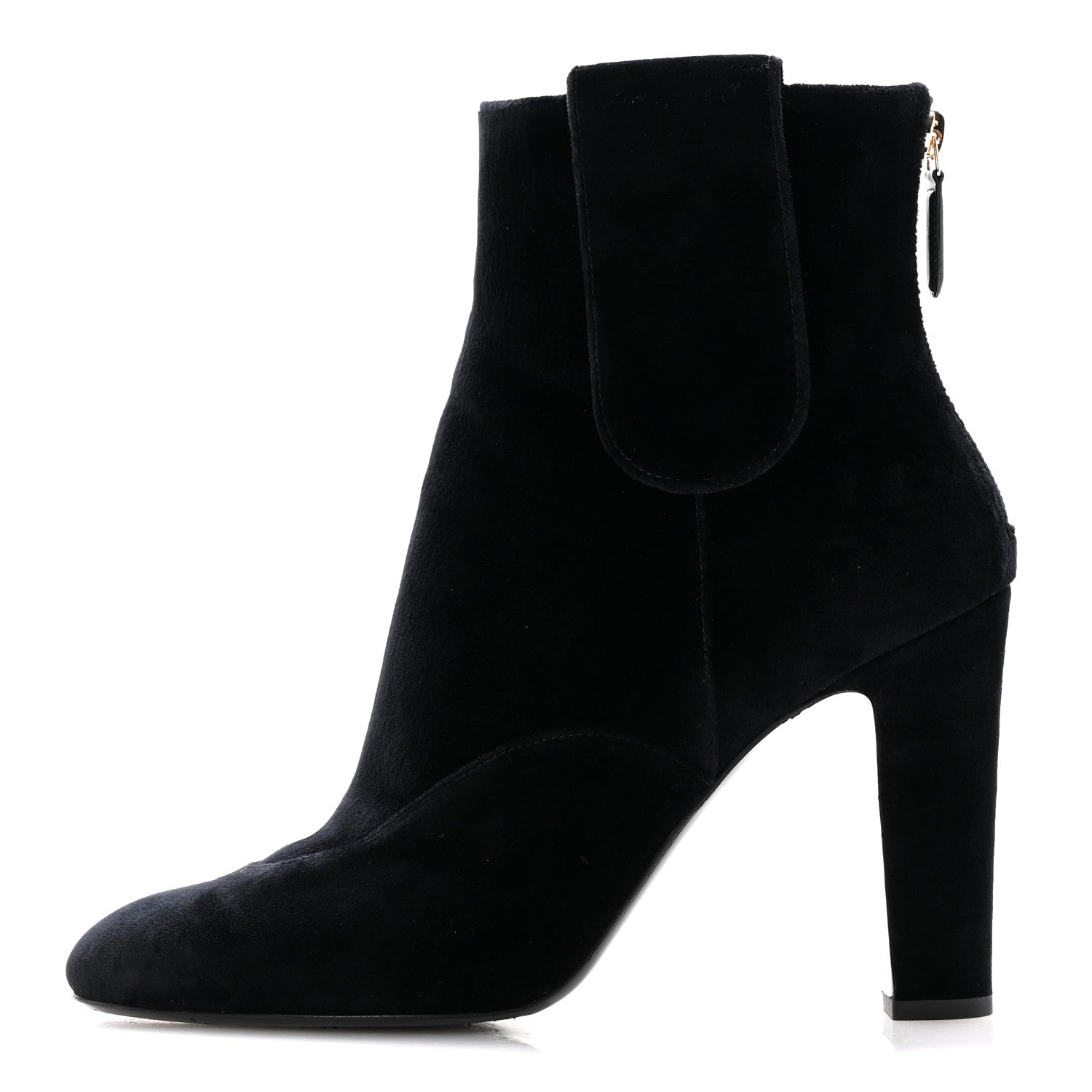Chanel Velvet Short Boots 40.5 Black 1 of 9