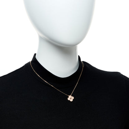 Van Cleef & Arpels 18K Rose Gold Vintage Alhambra Pendant Necklace 3 of 6