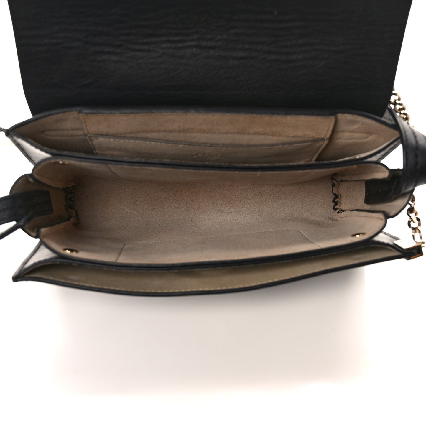 Suede Calfskin Small Faye Shoulder Bag Black