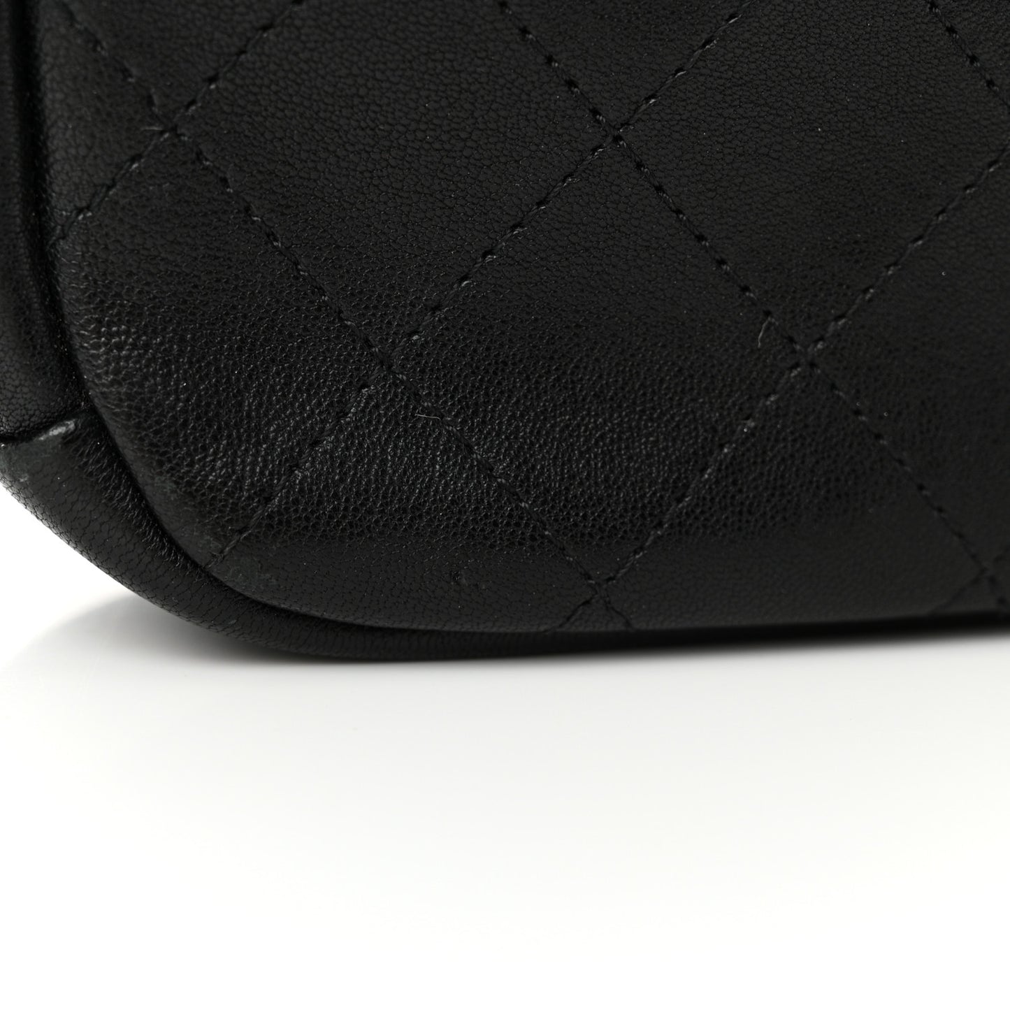 Goatskin Quilted Small Casual Trip Camera Case Black
