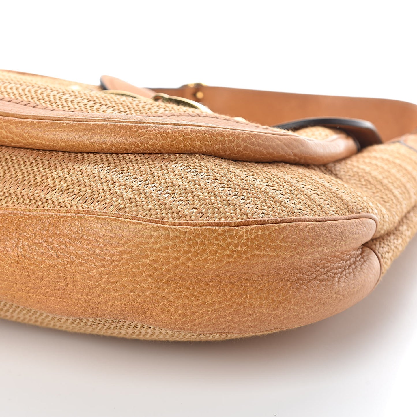 Libeccio Raffia Large New Pelham Shoulder Bag Light Brown