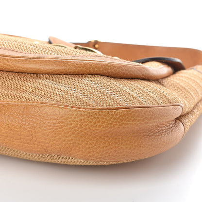 Gucci Libeccio Raffia Large New Pelham Shoulder Bag Light Brown 9 of 9