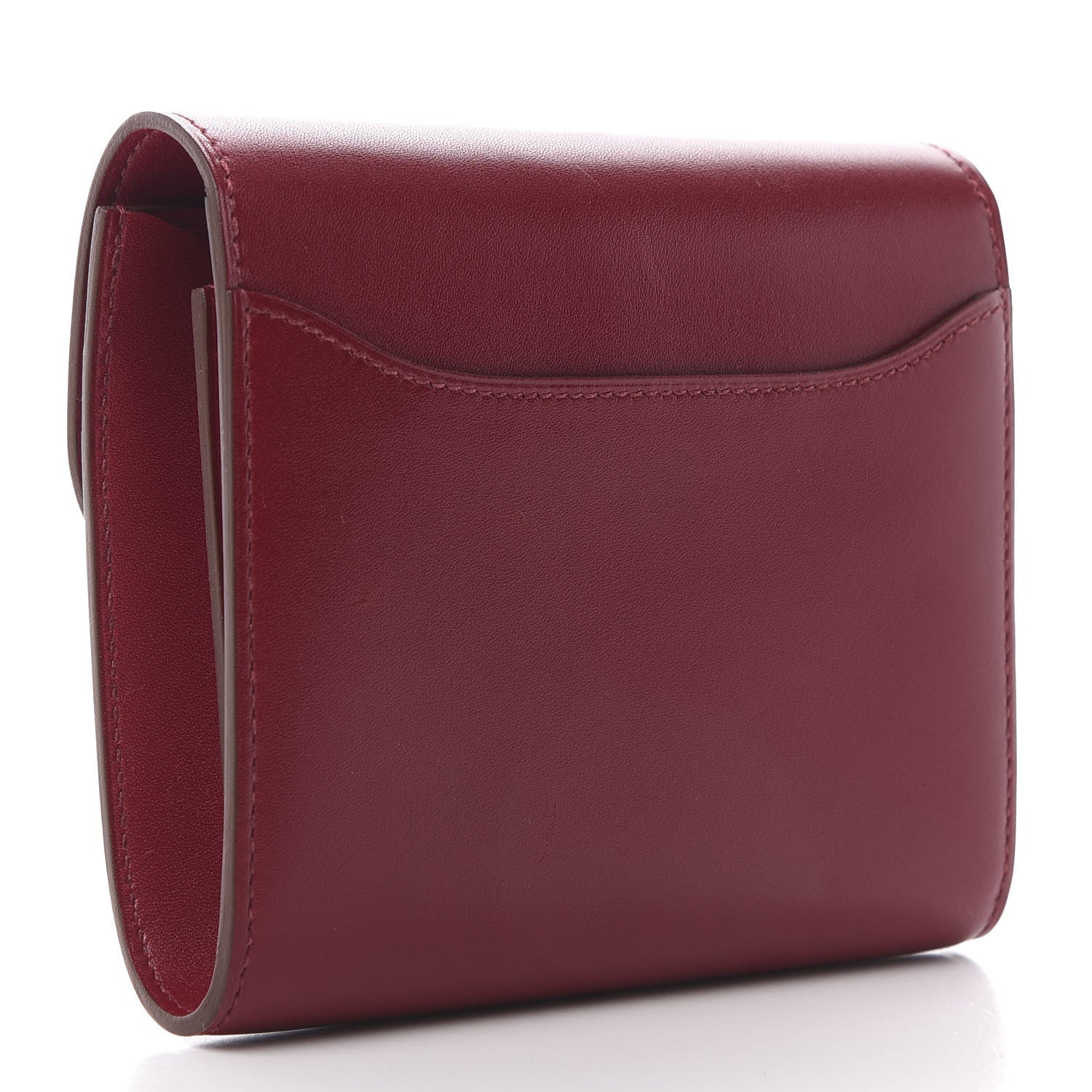 Hermes Veau Tadelakt Constance Short Wallet Rubis 3 of 8