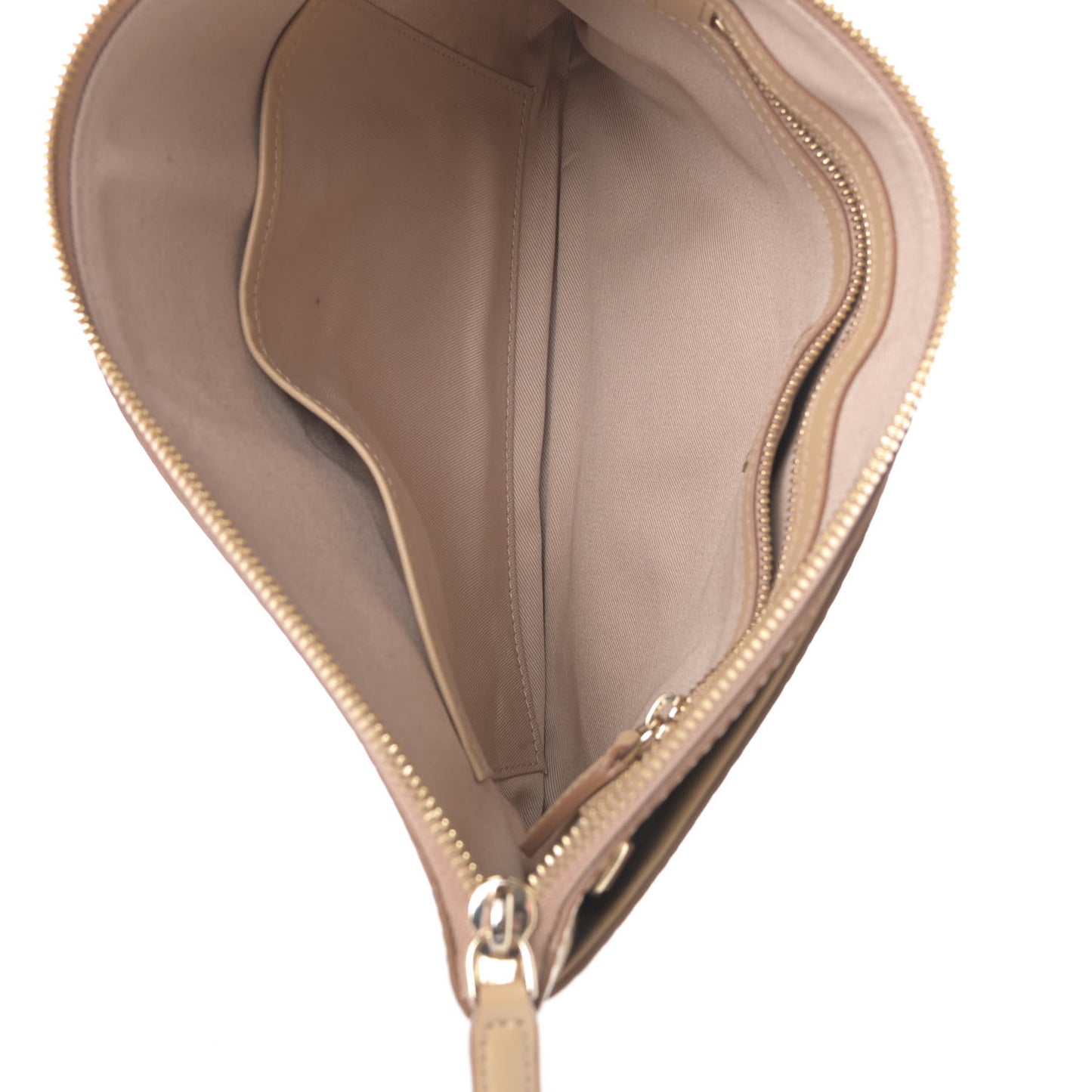 Metallic Visetos Medium Crossbody Pouch Berline Gold