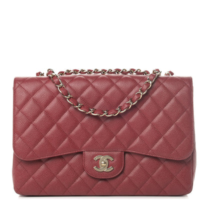 Chanel Caviar Quilted Jumbo Single Flap Red 1 of 4