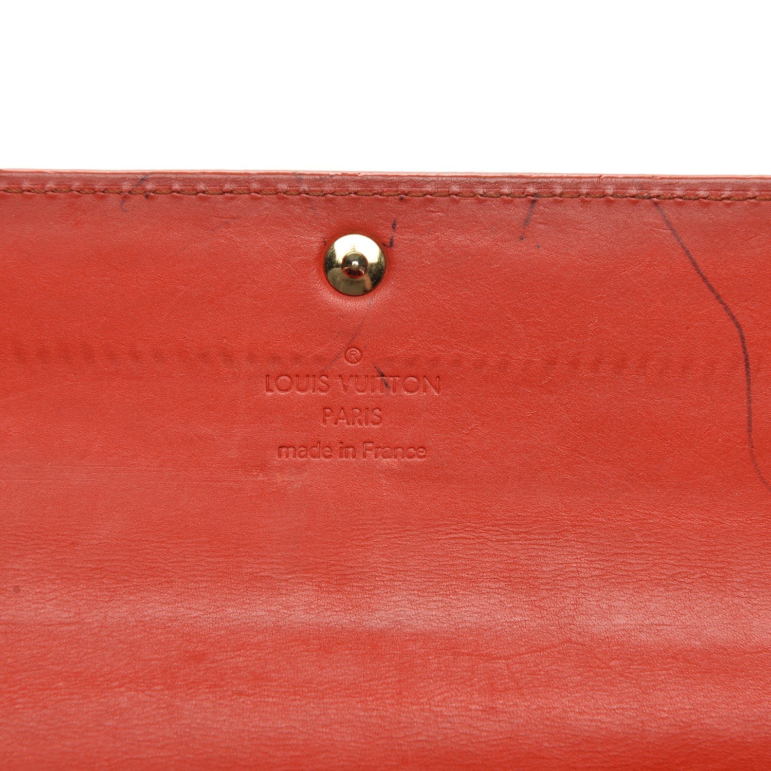 Louis Vuitton Vernis Sarah Wallet Orange Sunset 6 of 10