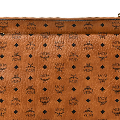 MCM Visetos Medium Crossbody Pouch Cognac 7 of 7