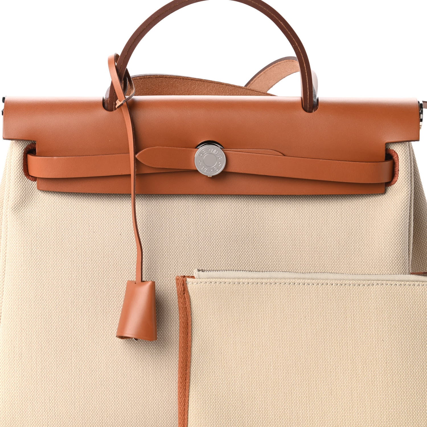 Hermes Vache Hunter Criss Viking Herbag Zip Retourne 31 PM Beton Fauve 9 of 10