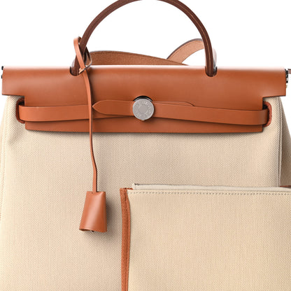 Hermes Vache Hunter Criss Viking Herbag Zip Retourne 31 PM Beton Fauve 9 of 10