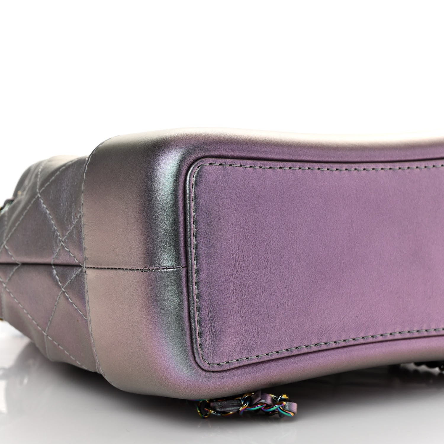 Chanel Iridescent Lambskin Calfskin Small Quilted Gabrielle Backpack Light Purple 9 of 10