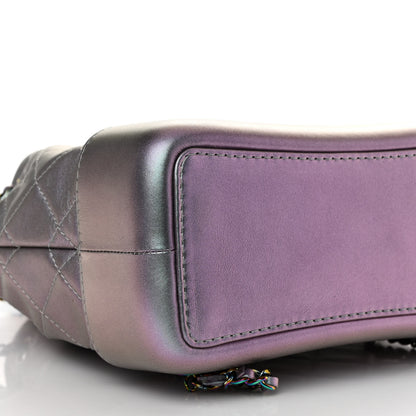 Chanel Iridescent Lambskin Calfskin Small Quilted Gabrielle Backpack Light Purple 9 of 10