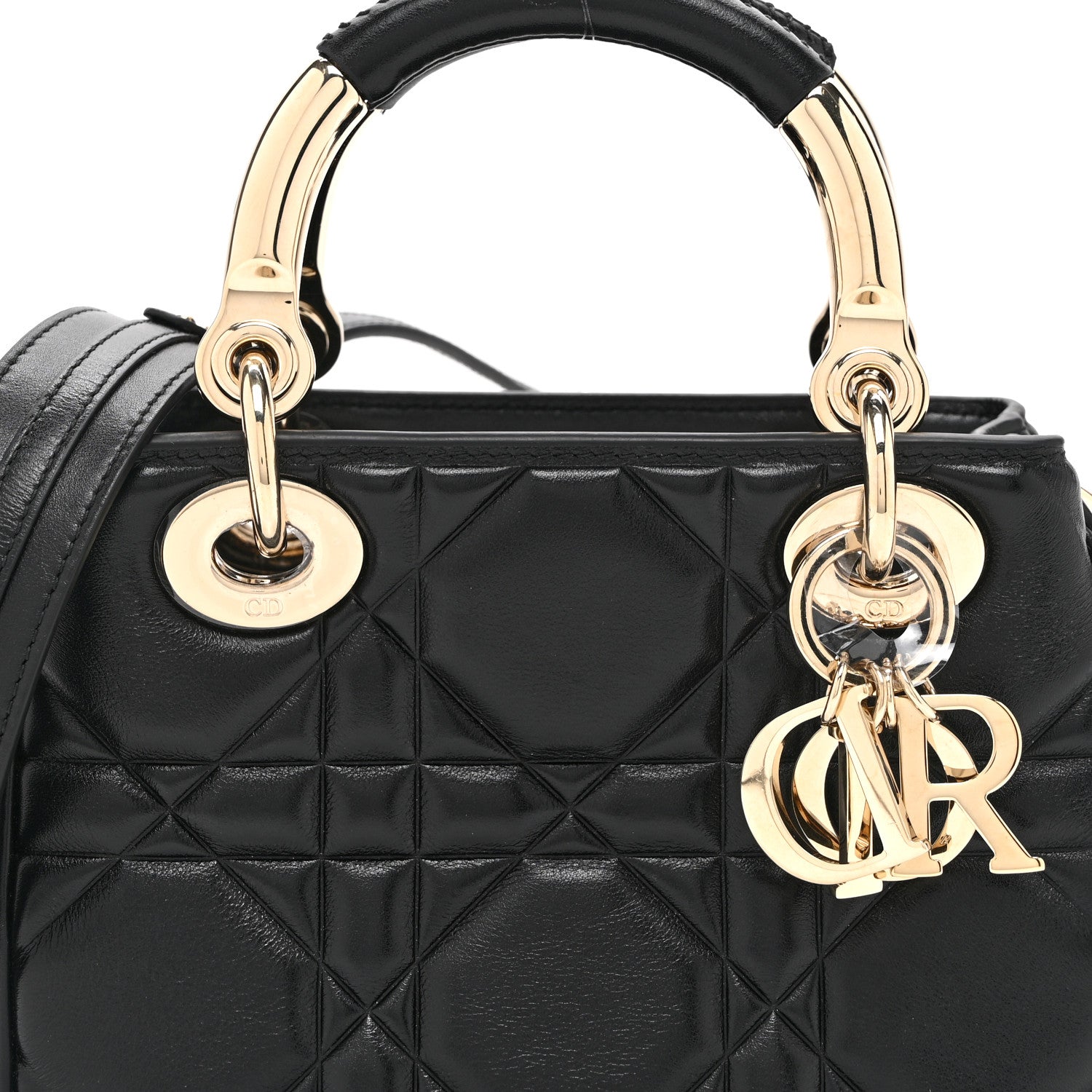 Christian Dior Calfskin Cannage Mini The Lady 95.22 Black 8 of 10