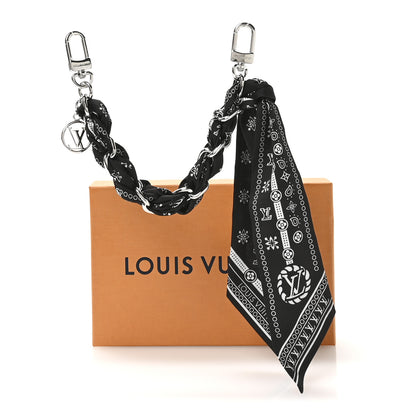 Louis Vuitton Monogram Bandana Bag Charm Black 4 of 4