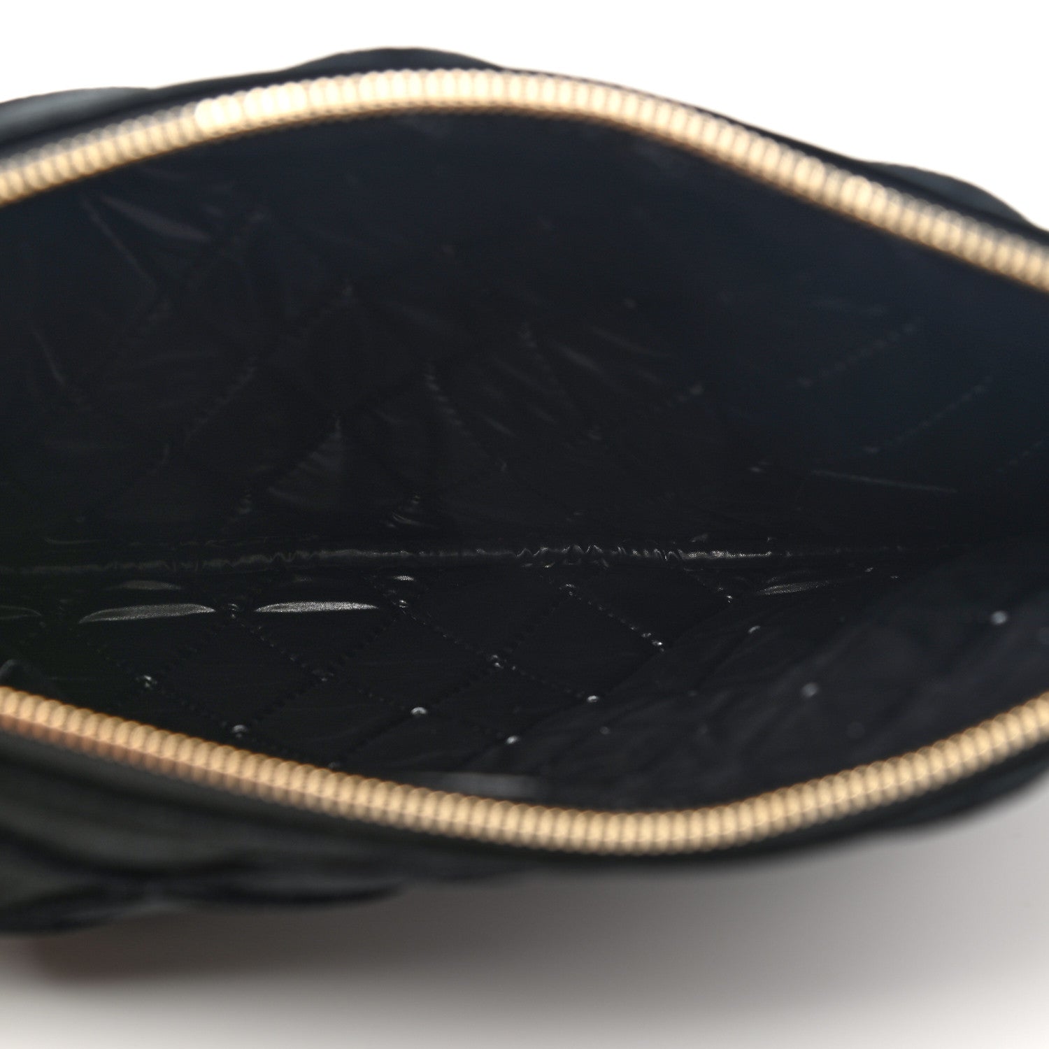 Chanel Velvet Quilted Medium Cosmetic Case Black 5 of 7