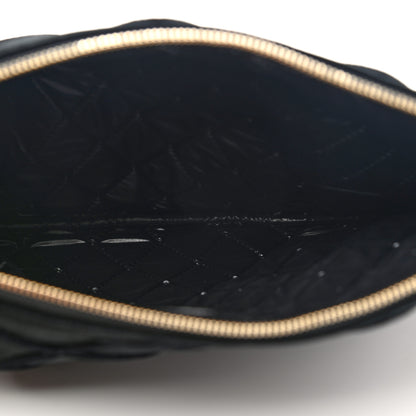Chanel Velvet Quilted Medium Cosmetic Case Black 5 of 7