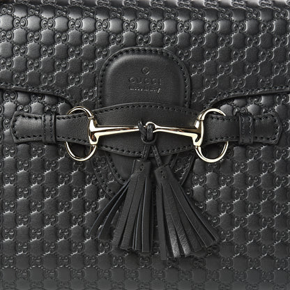 Gucci Microguccissima Medium Emily Chain Shoulder Bag Black 8 of 12