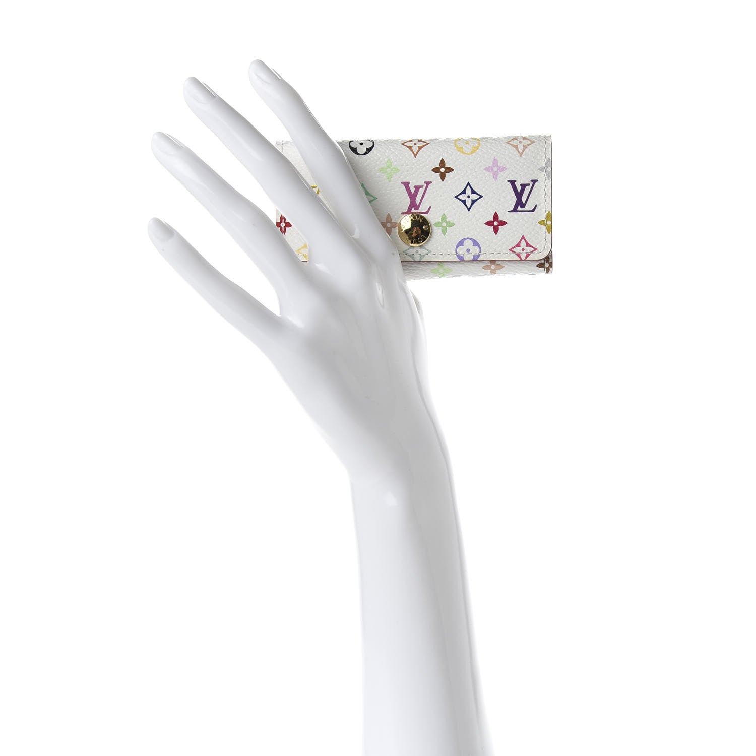 Louis Vuitton Monogram Multicolor Multicles 4 Key Holder White Litchi 2 of 7
