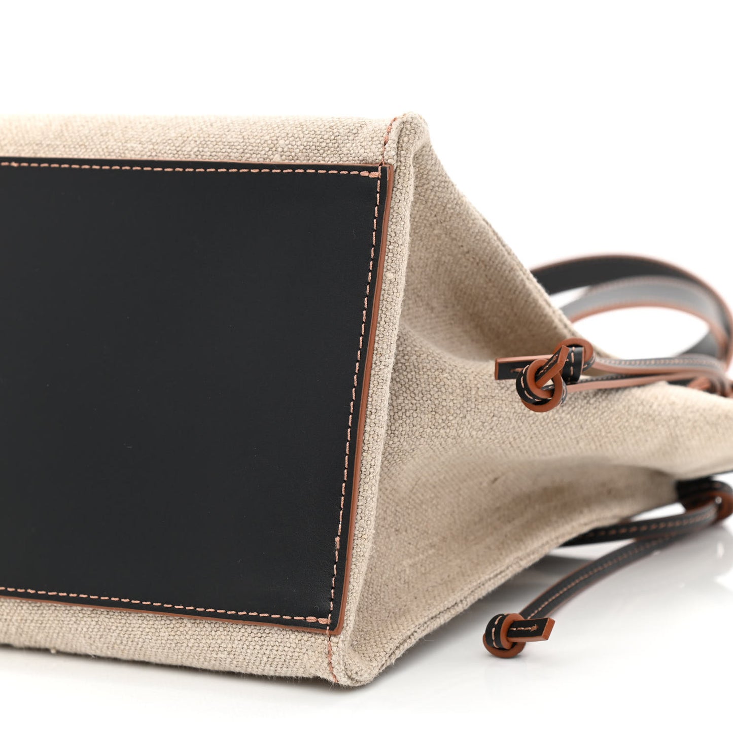 Jacquard Anagram Calfskin Small Cushion Tote Beige Black