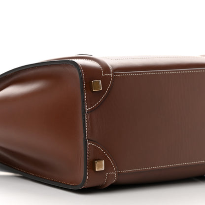 Celine Satinated Natural Calfskin Micro Luggage Dark Brown 8 of 13