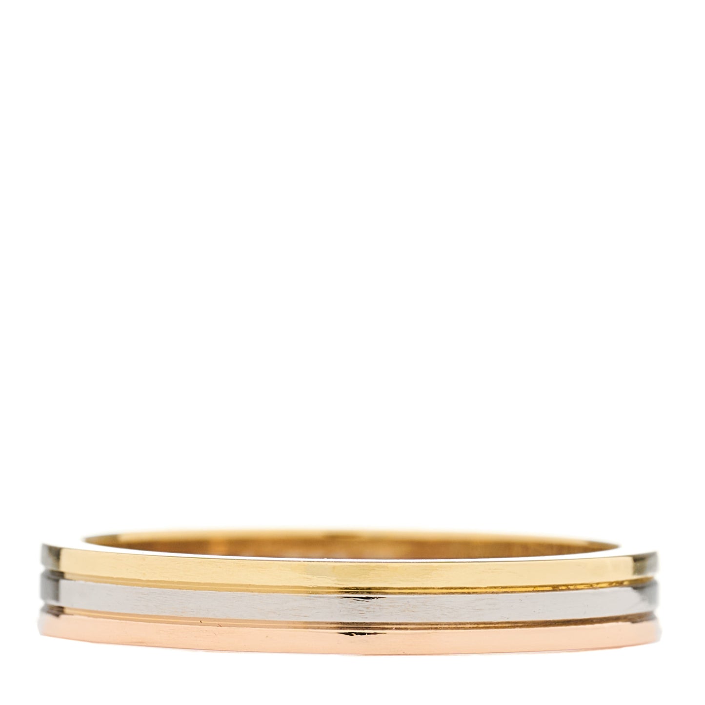 18K Pink White Yellow Gold 3.5mm Vendome Louis Cartier Wedding Band Ring 63 10.25