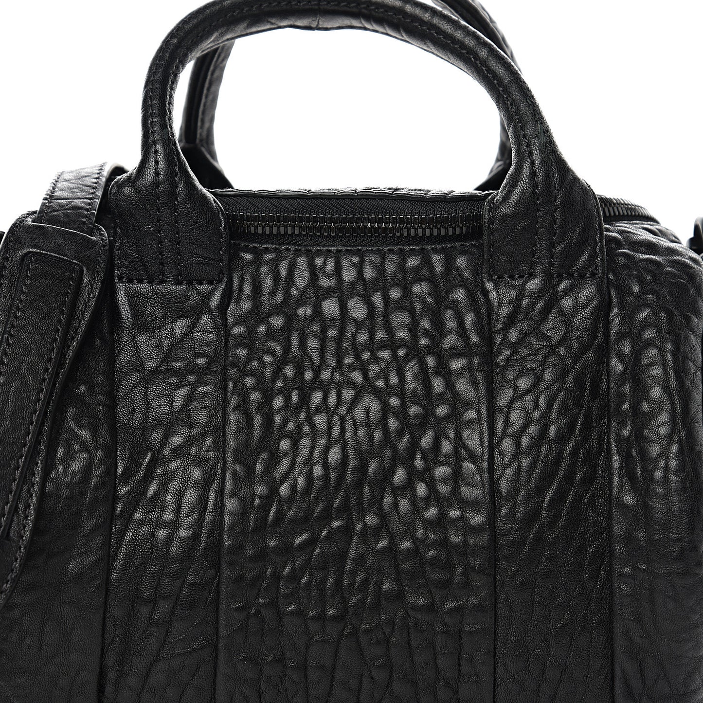 Pebbled Lambskin Rockie Black Matte Black Hardware