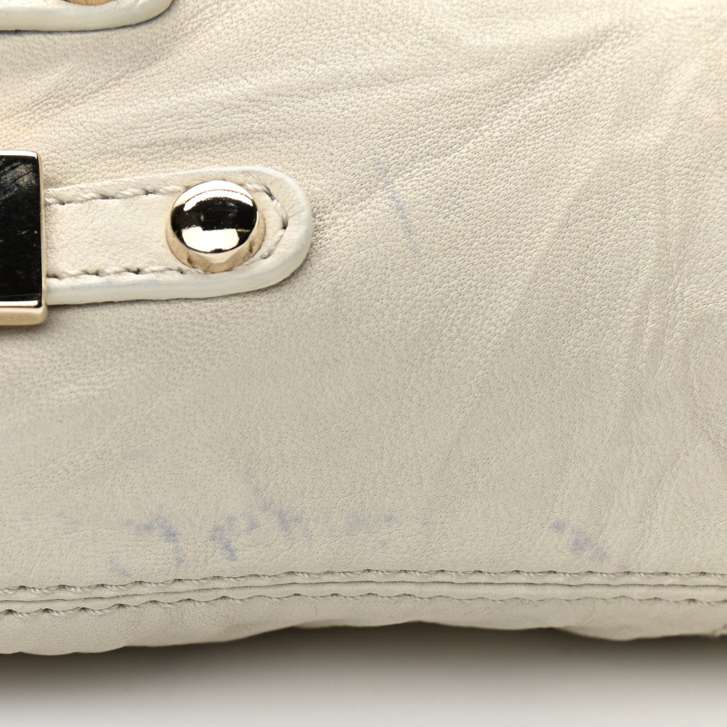 Jimmy Choo Lambskin Brix Convertible Clutch White 10 of 10