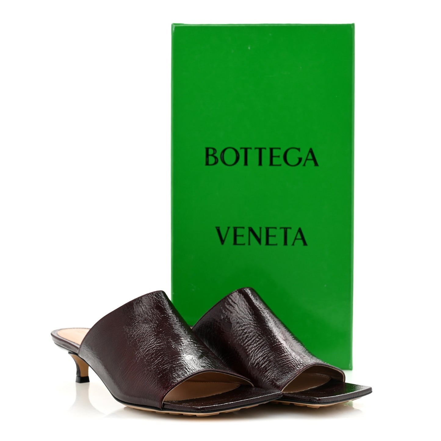 Lambskin Stretch Lounge Sandals 37 Wine