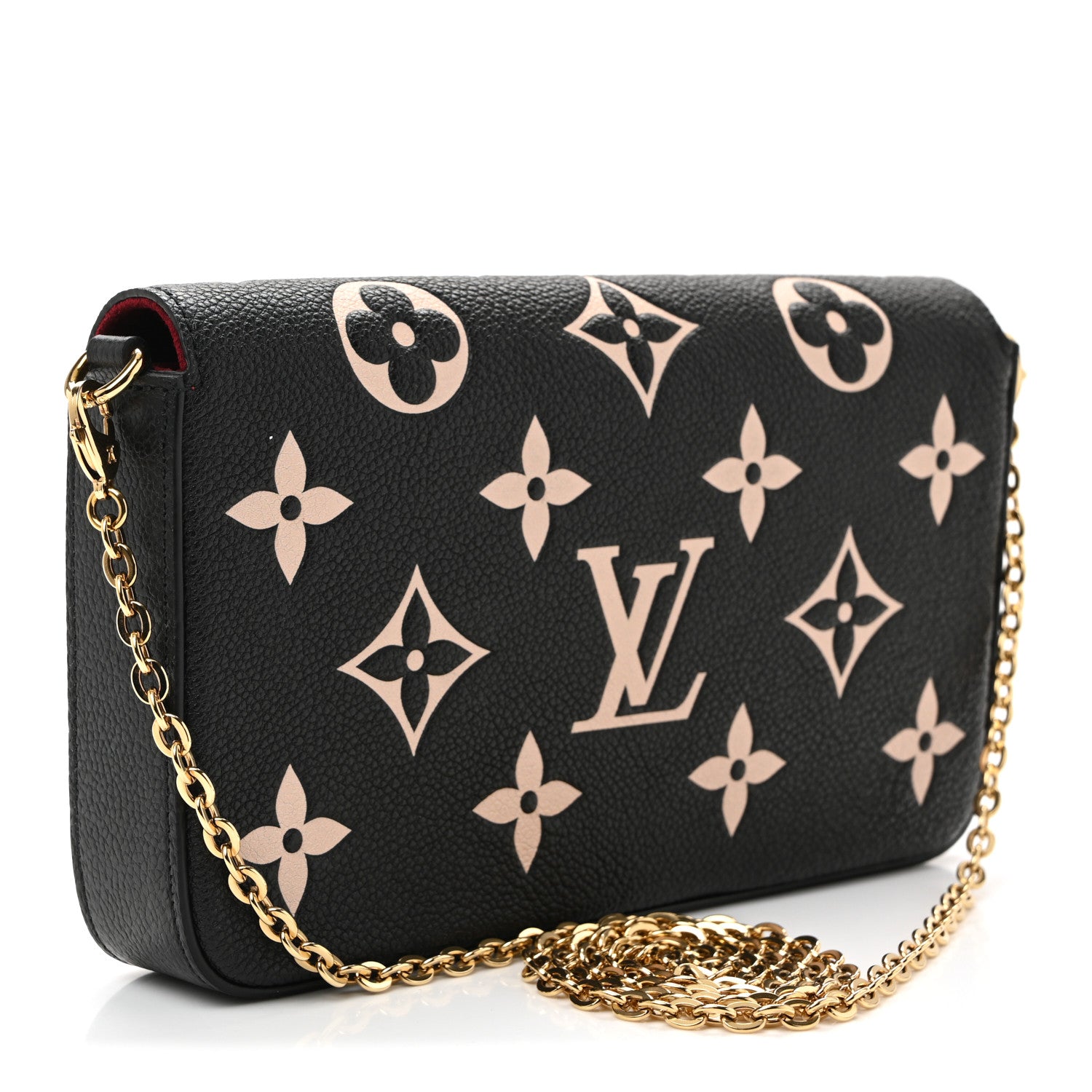Louis Vuitton Empreinte Monogram Giant Felicie Pochette Black Beige 4 of 10